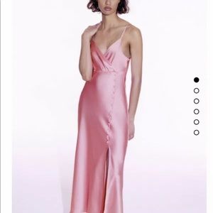 ZARA pink slip dress small Nwot